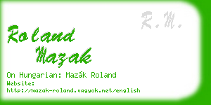 roland mazak business card